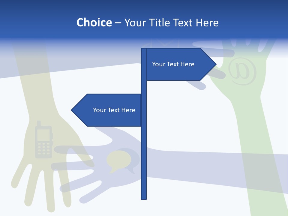A Group Of Hands Reaching Out To Each Other PowerPoint Template