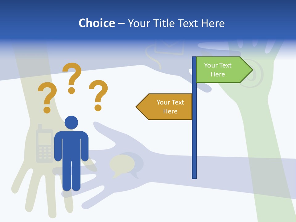 A Group Of Hands Reaching Out To Each Other PowerPoint Template