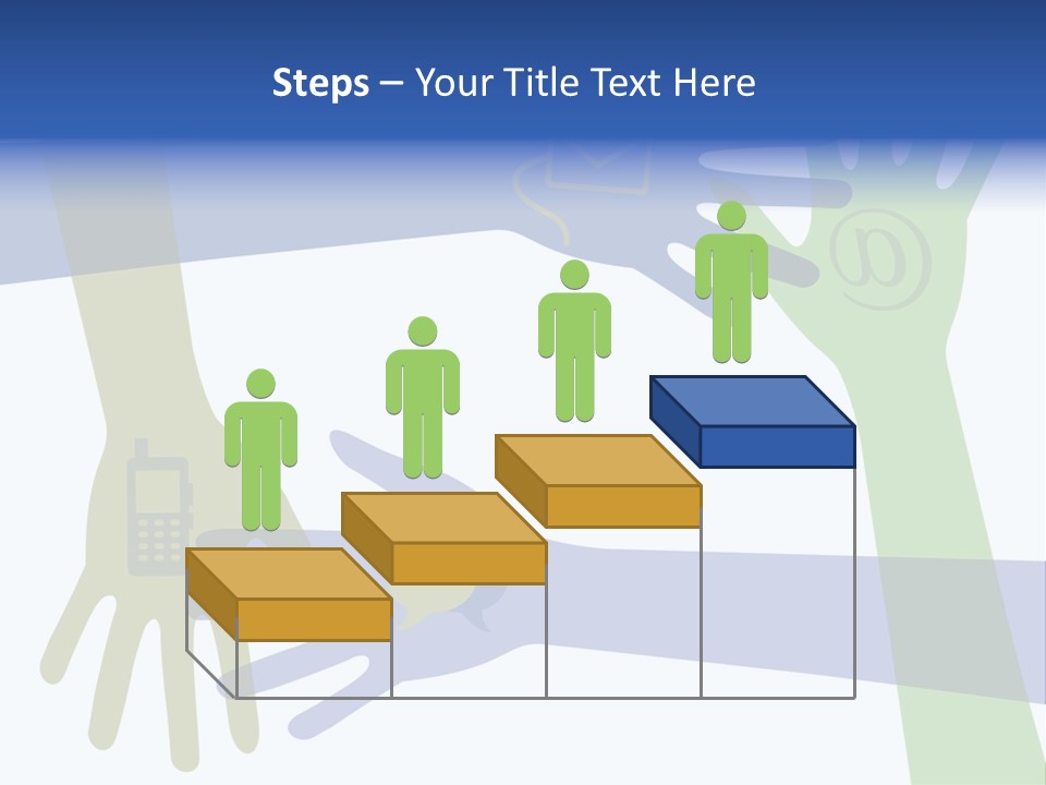 A Group Of Hands Reaching Out To Each Other PowerPoint Template