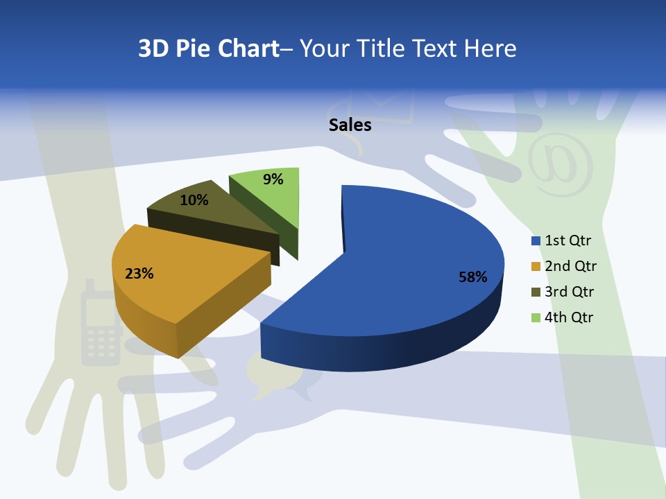 A Group Of Hands Reaching Out To Each Other PowerPoint Template