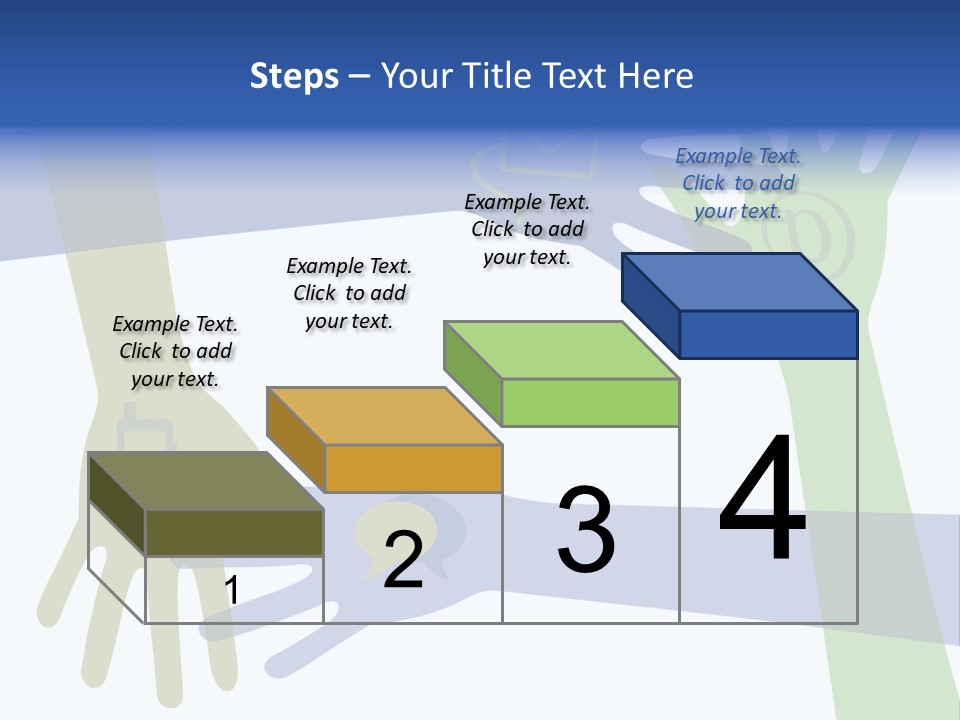 A Group Of Hands Reaching Out To Each Other PowerPoint Template