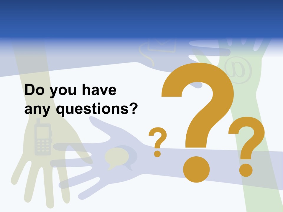 A Group Of Hands Reaching Out To Each Other PowerPoint Template