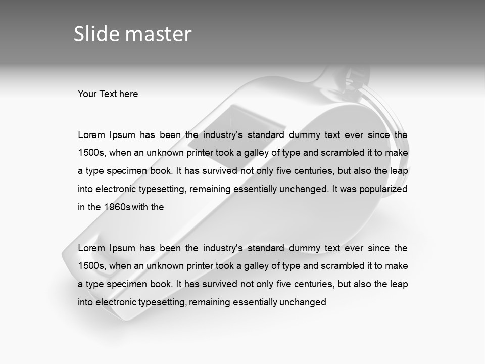 Game White Still PowerPoint Template