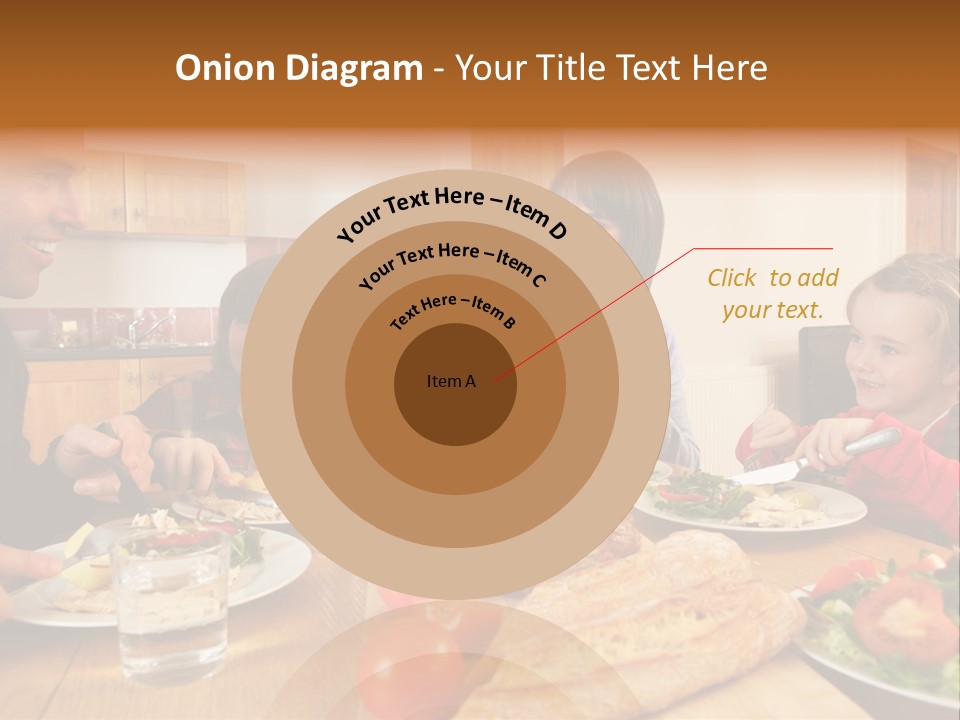 Middle Aged Happy Eating PowerPoint Template