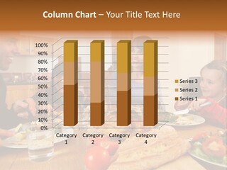 Middle Aged Happy Eating PowerPoint Template