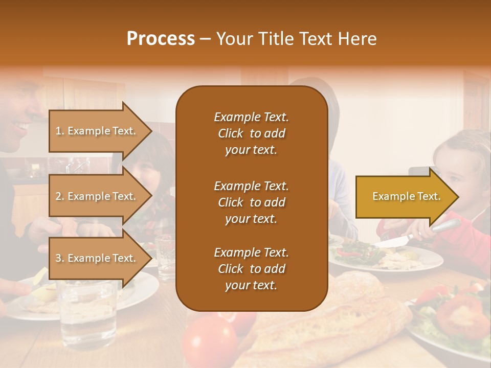 Middle Aged Happy Eating PowerPoint Template