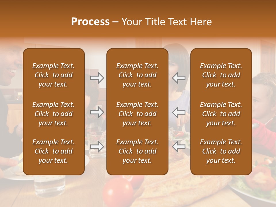 Middle Aged Happy Eating PowerPoint Template
