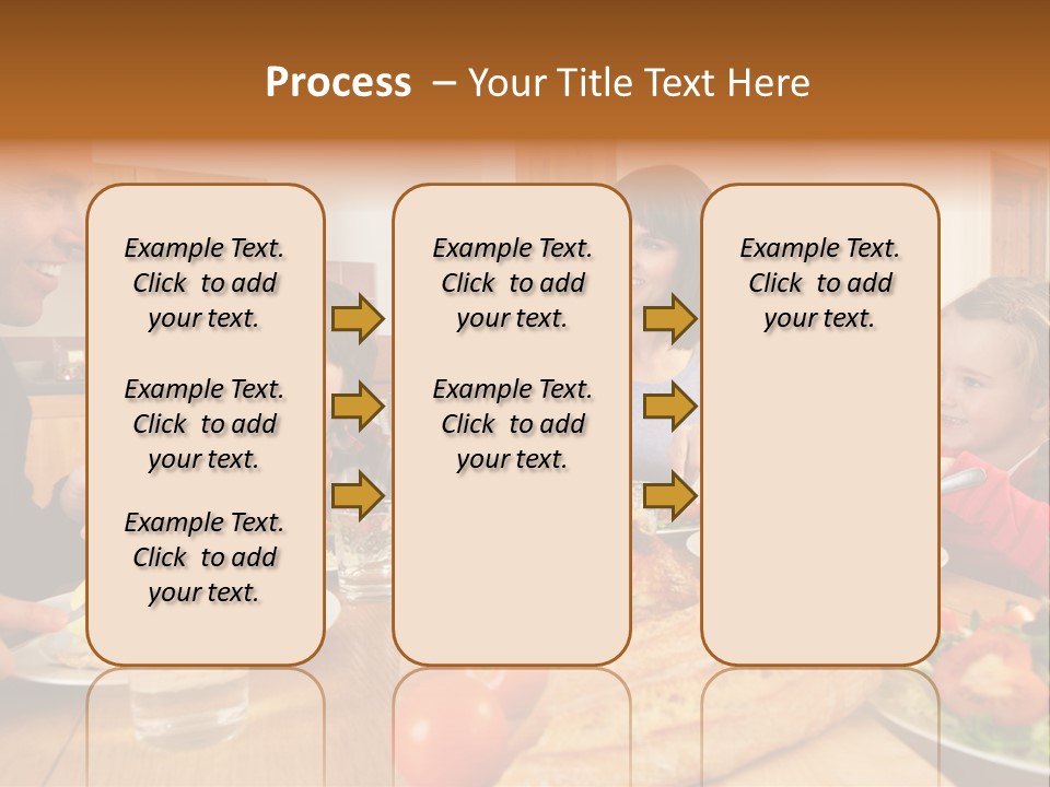 Middle Aged Happy Eating PowerPoint Template