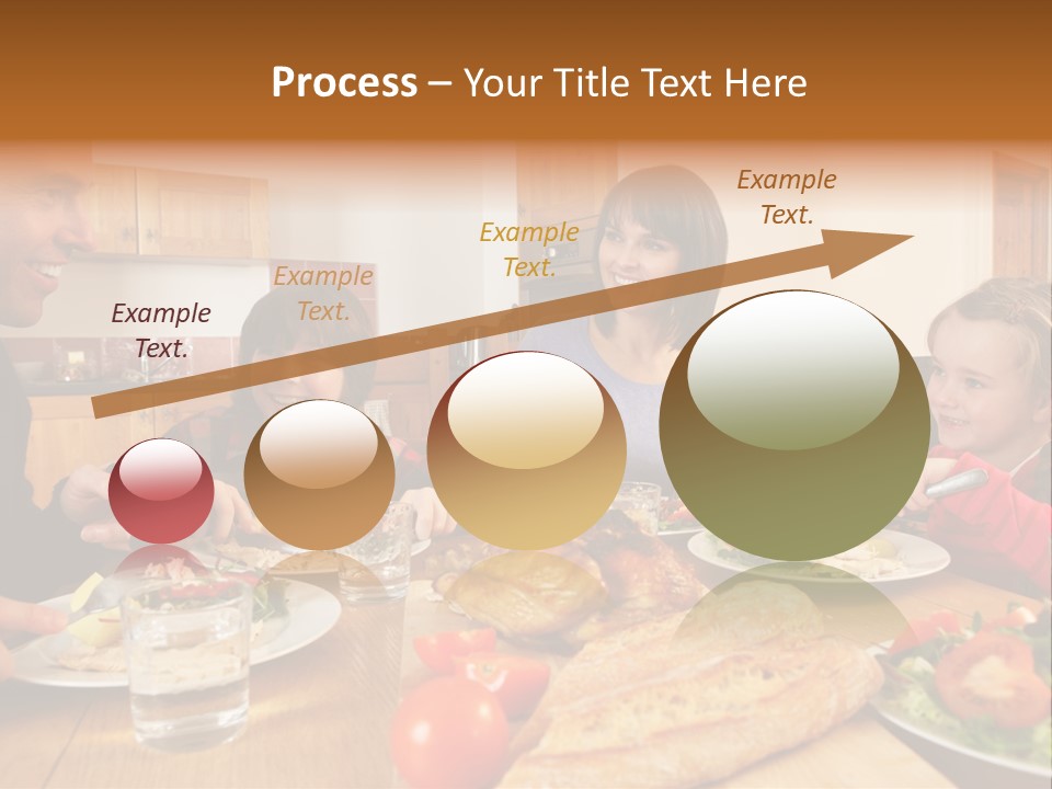Middle Aged Happy Eating PowerPoint Template