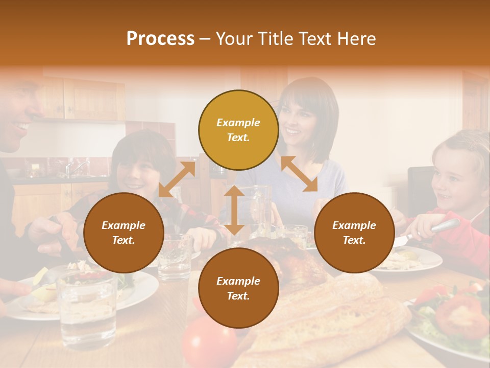 Middle Aged Happy Eating PowerPoint Template