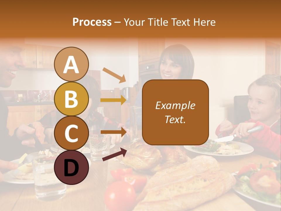 Middle Aged Happy Eating PowerPoint Template