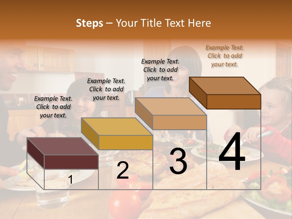 Middle Aged Happy Eating PowerPoint Template