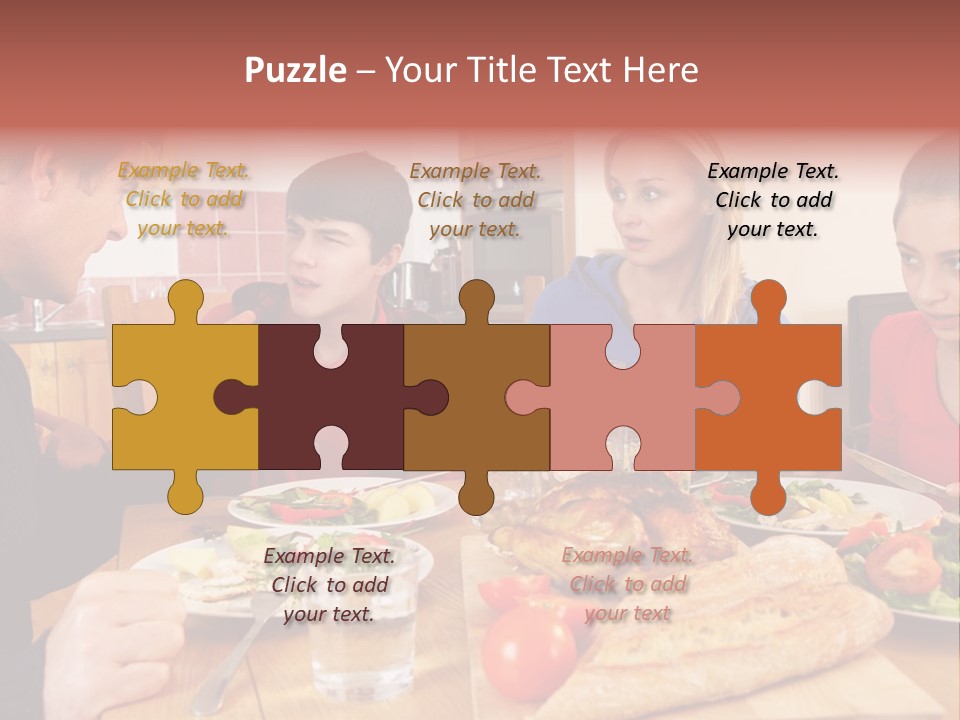 Teen Father Lunch PowerPoint Template