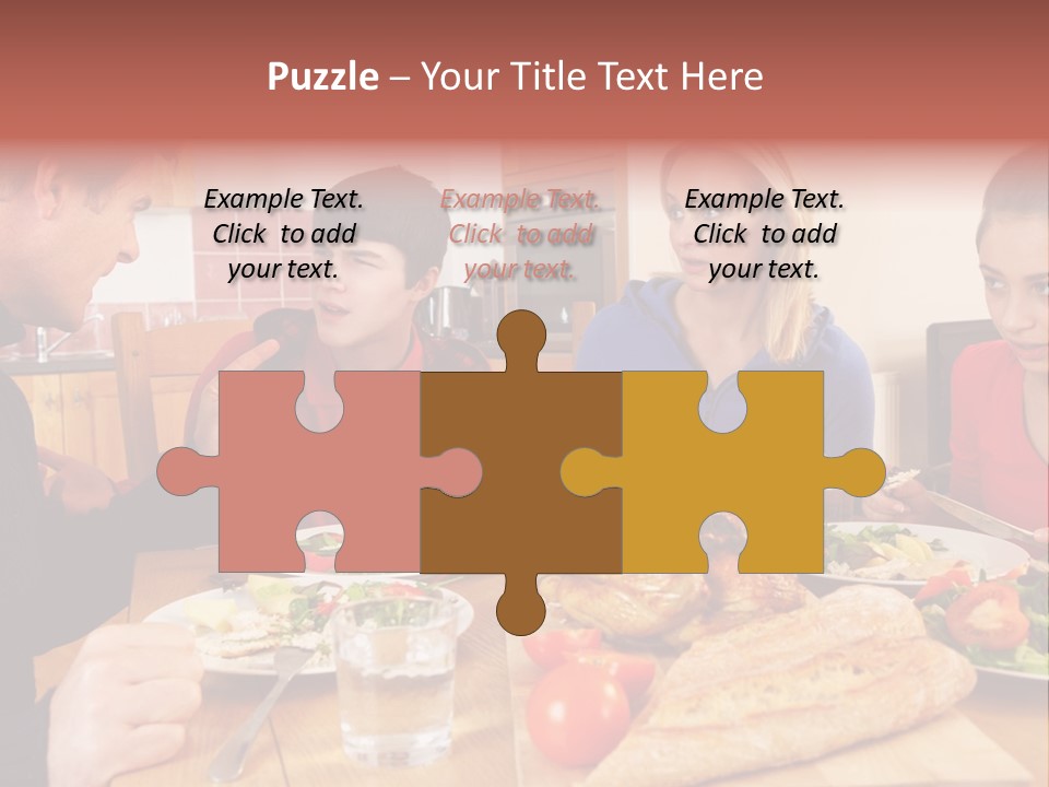 Teen Father Lunch PowerPoint Template