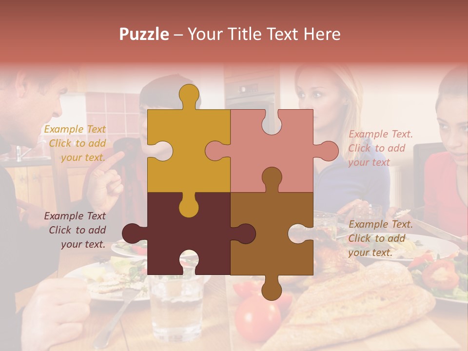 Teen Father Lunch PowerPoint Template