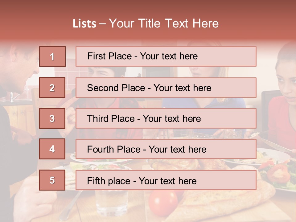 Teen Father Lunch PowerPoint Template