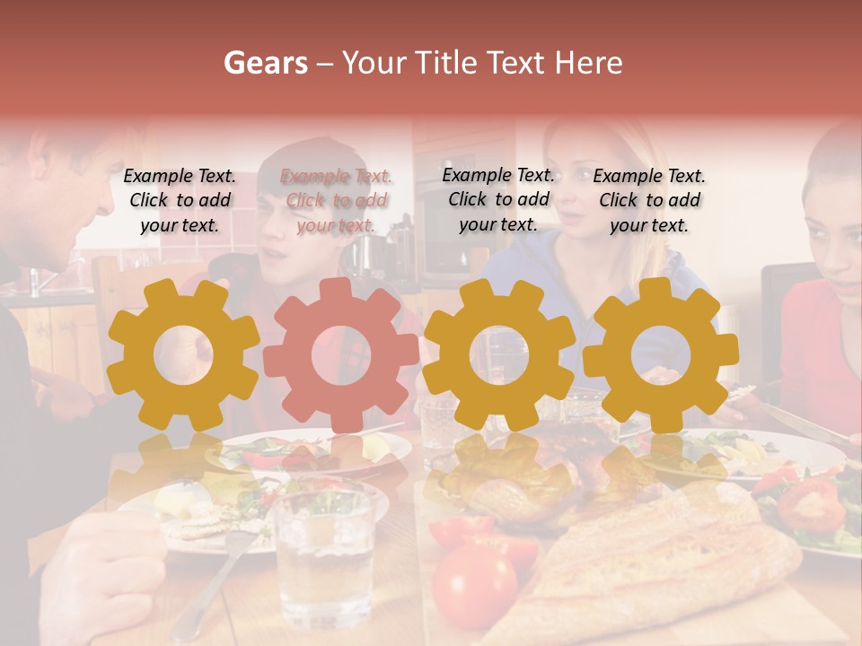 Teen Father Lunch PowerPoint Template