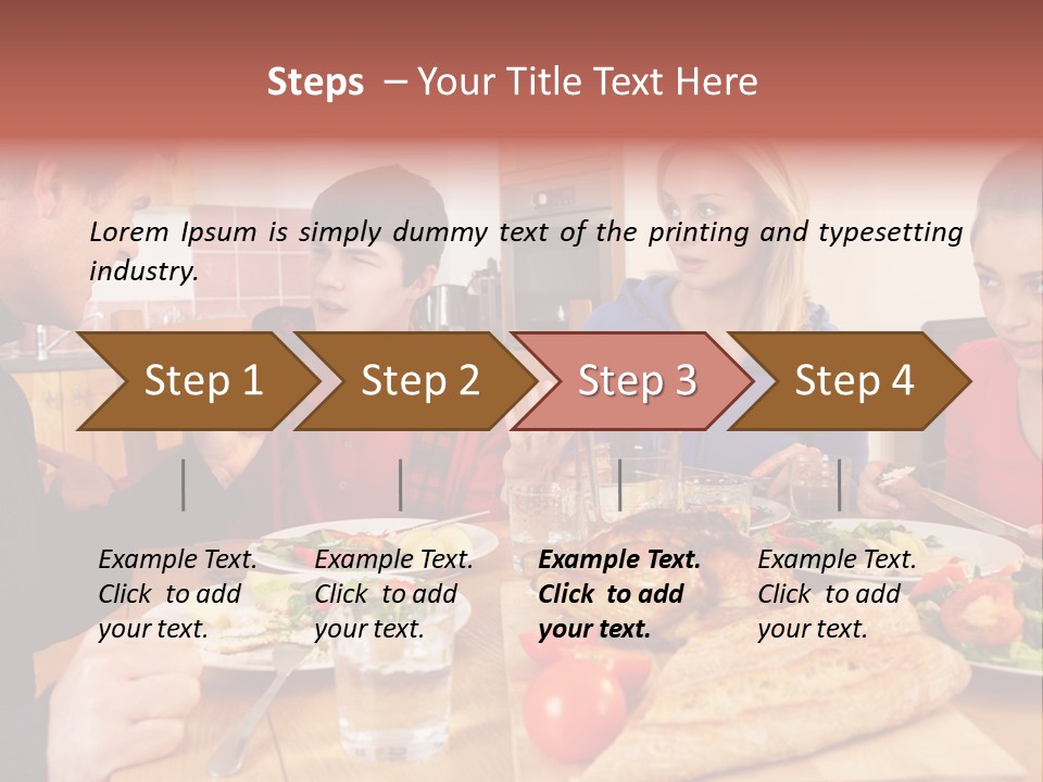 Teen Father Lunch PowerPoint Template