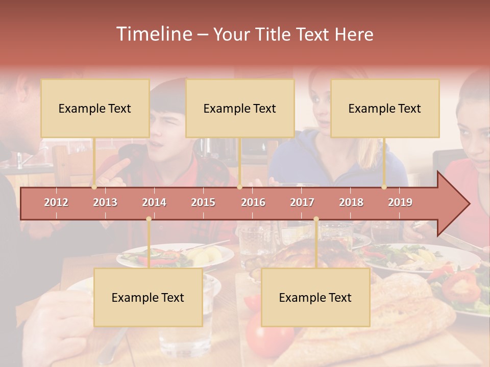 Teen Father Lunch PowerPoint Template