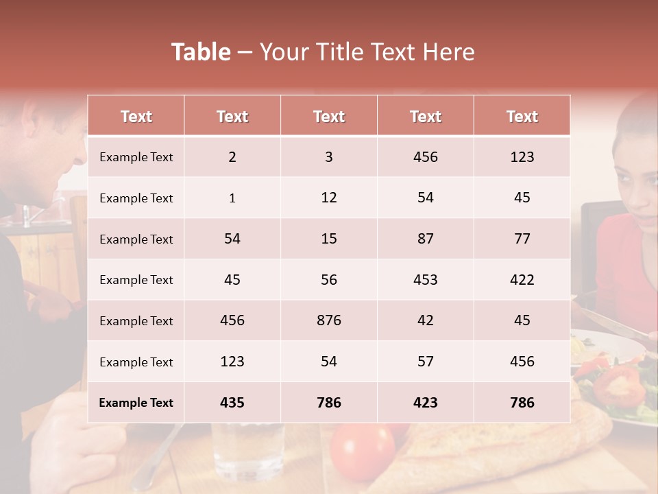 Teen Father Lunch PowerPoint Template