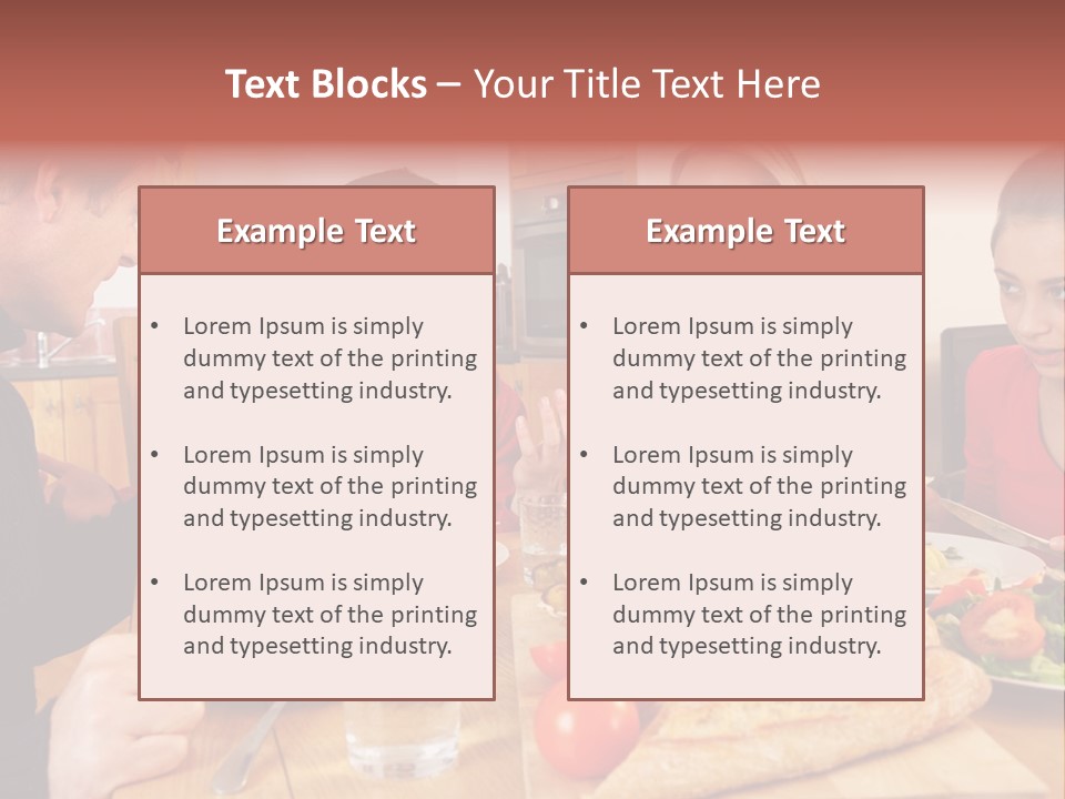 Teen Father Lunch PowerPoint Template