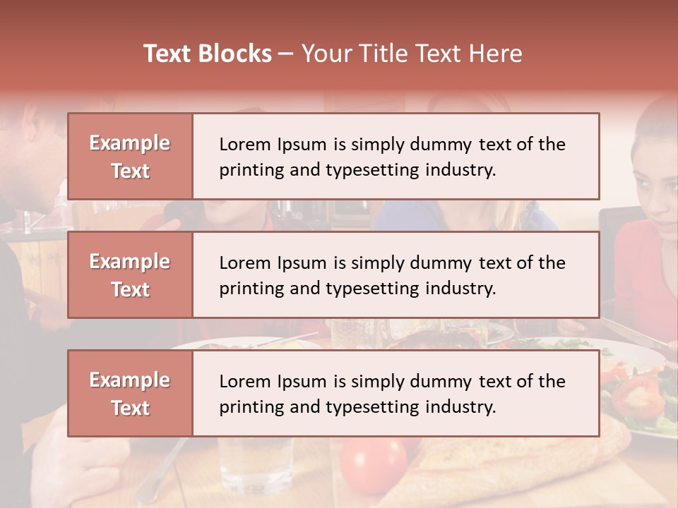 Teen Father Lunch PowerPoint Template