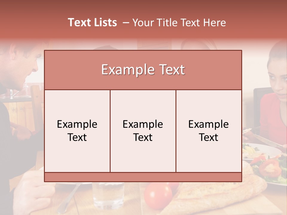 Teen Father Lunch PowerPoint Template