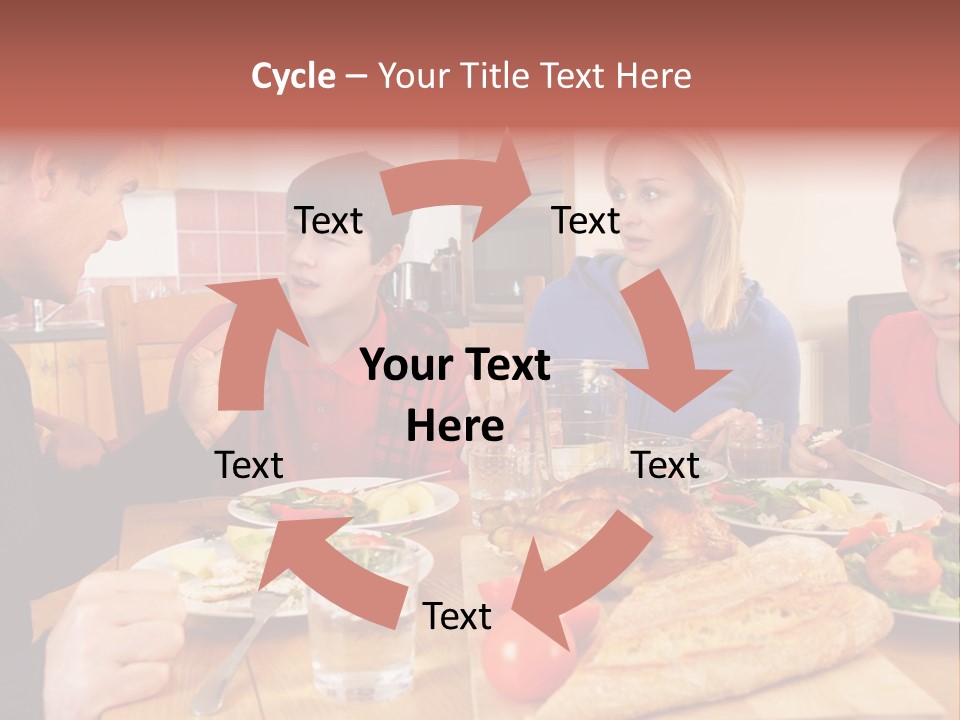 Teen Father Lunch PowerPoint Template