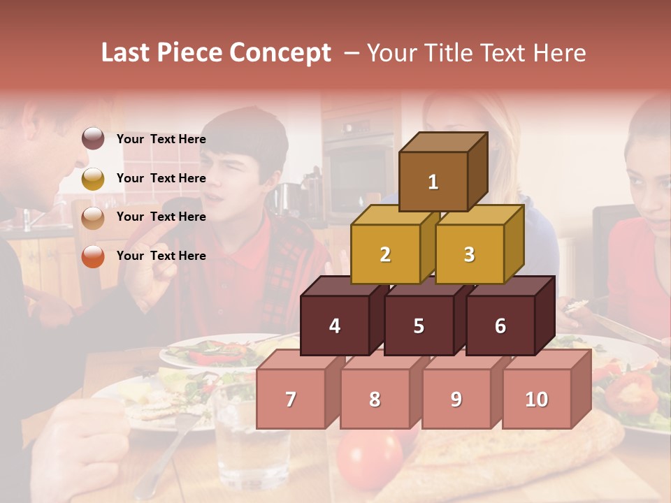 Teen Father Lunch PowerPoint Template