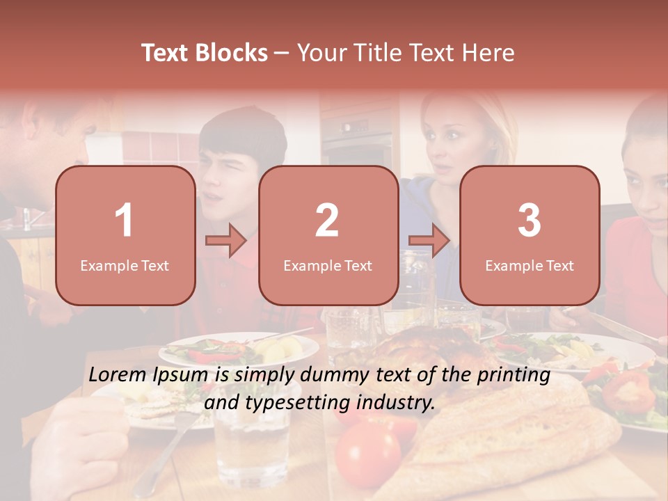 Teen Father Lunch PowerPoint Template