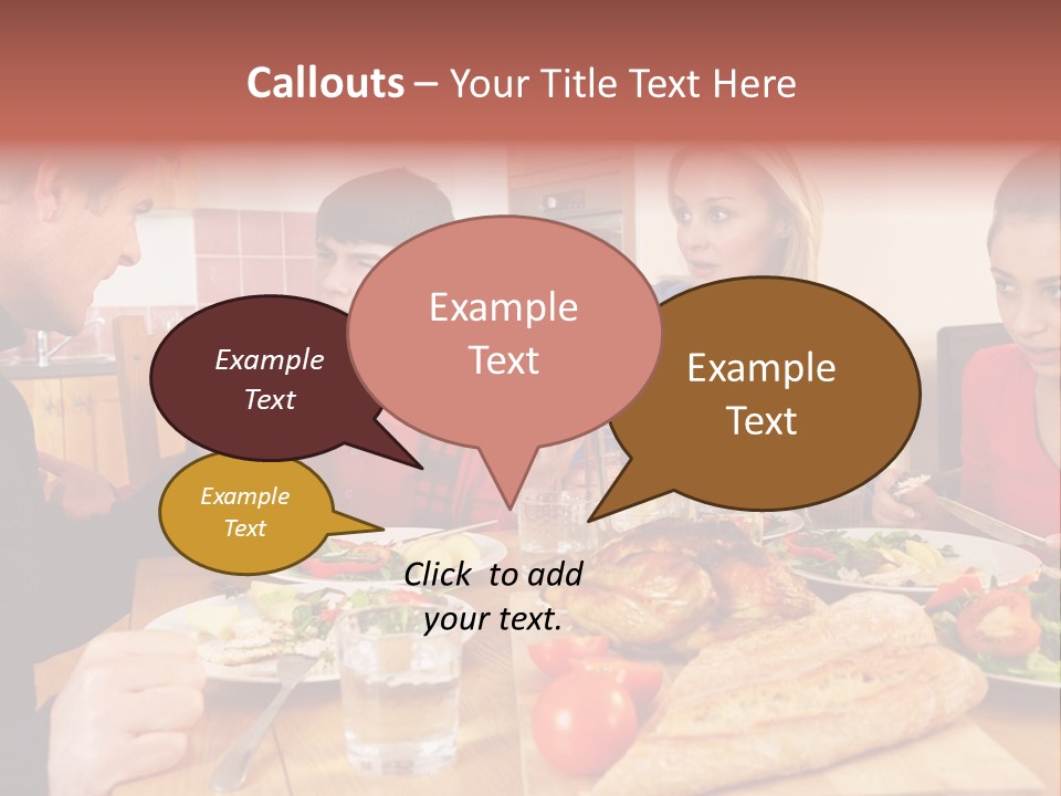 Teen Father Lunch PowerPoint Template