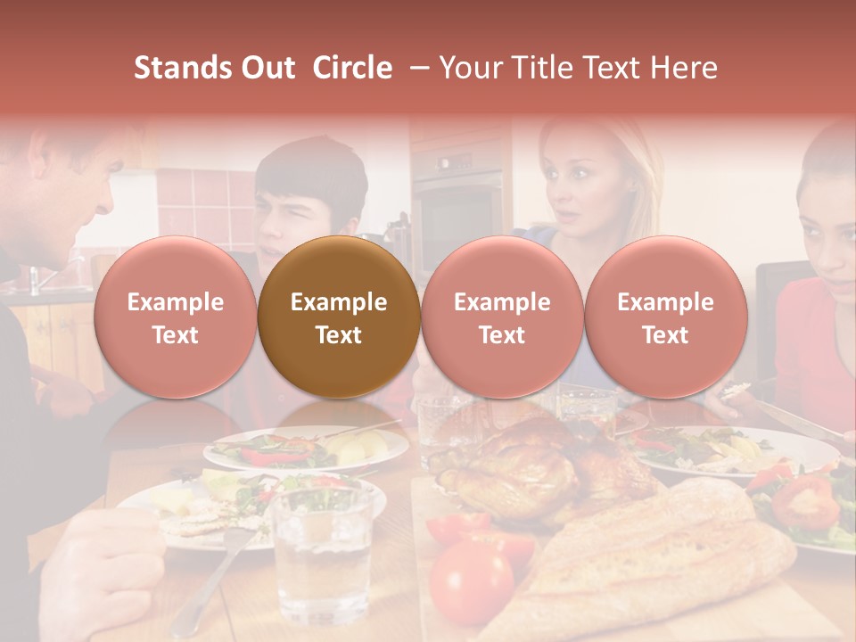 Teen Father Lunch PowerPoint Template