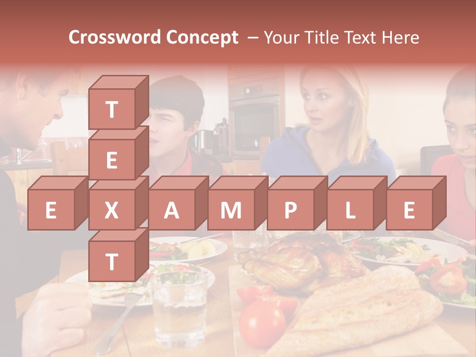 Teen Father Lunch PowerPoint Template