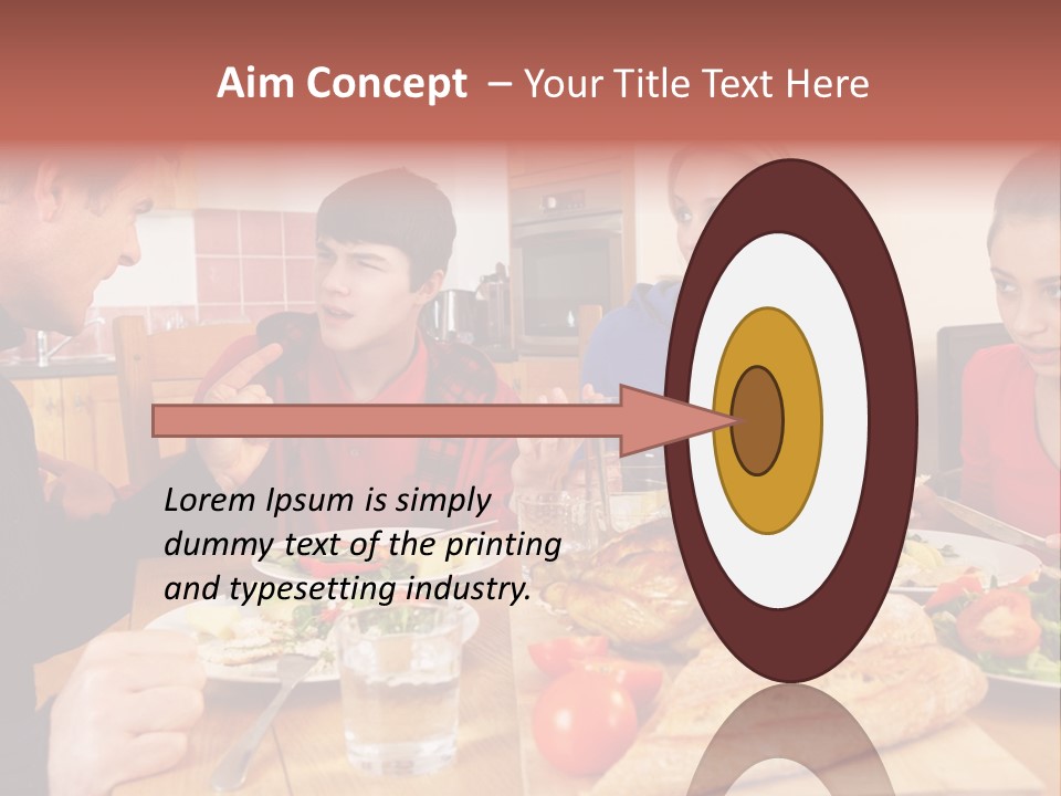 Teen Father Lunch PowerPoint Template