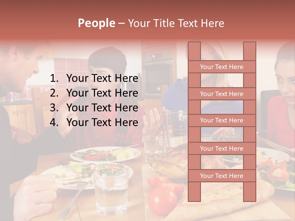 Teen Father Lunch PowerPoint Template