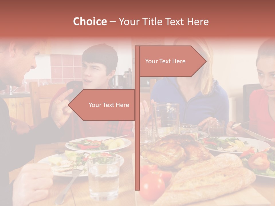 Teen Father Lunch PowerPoint Template