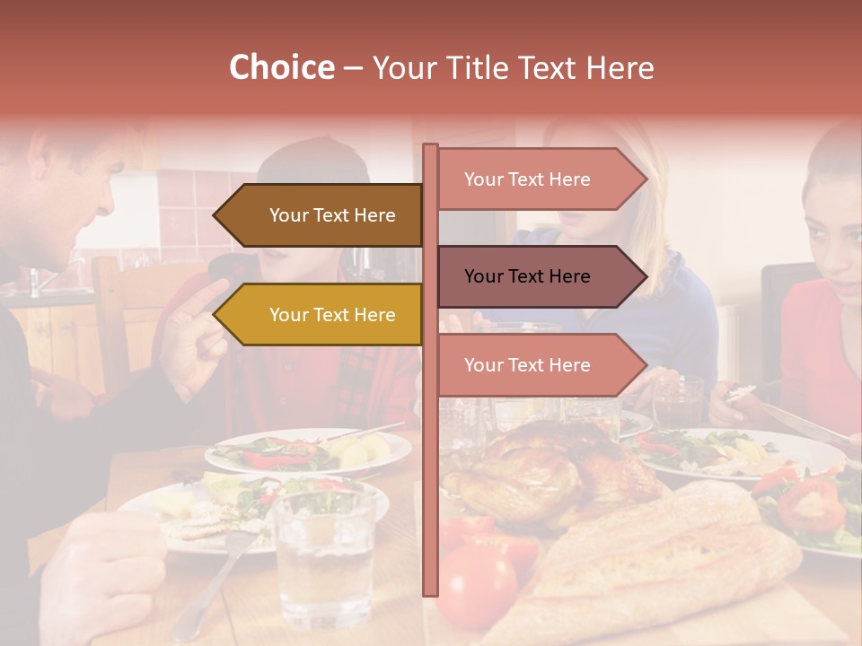 Teen Father Lunch PowerPoint Template