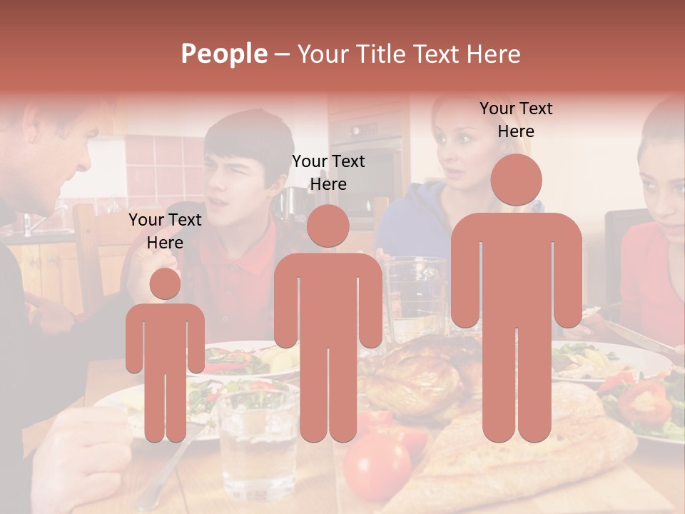 Teen Father Lunch PowerPoint Template