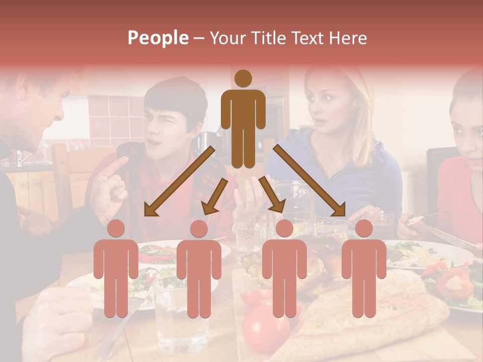 Teen Father Lunch PowerPoint Template