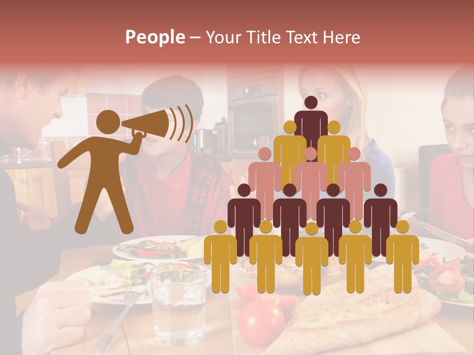 Teen Father Lunch PowerPoint Template