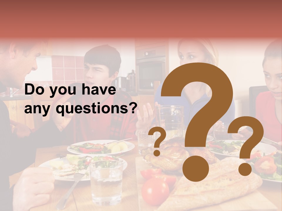 Teen Father Lunch PowerPoint Template