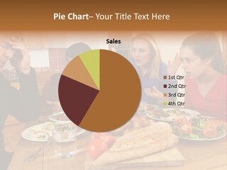 Caucasian Female Kitchen PowerPoint Template