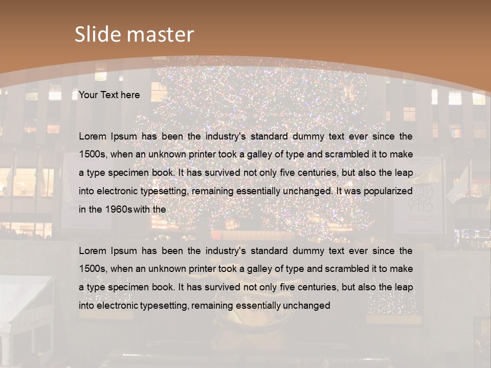 Nyc People Rockefeller Center PowerPoint Template