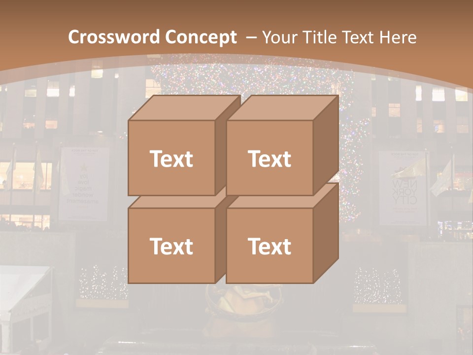 Nyc People Rockefeller Center PowerPoint Template