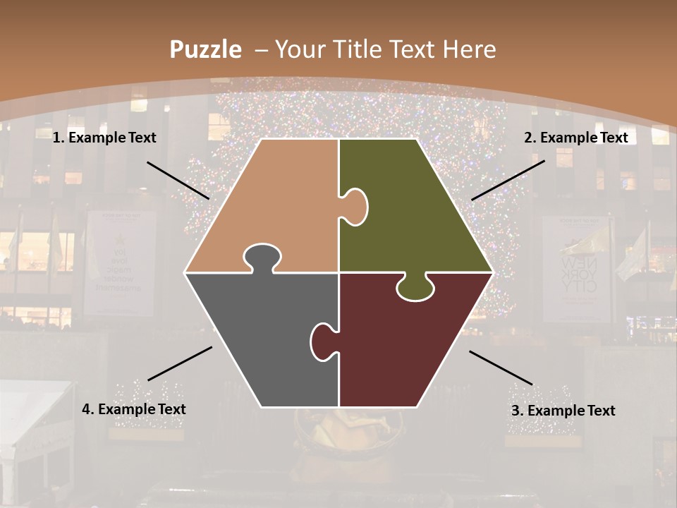 Nyc People Rockefeller Center PowerPoint Template