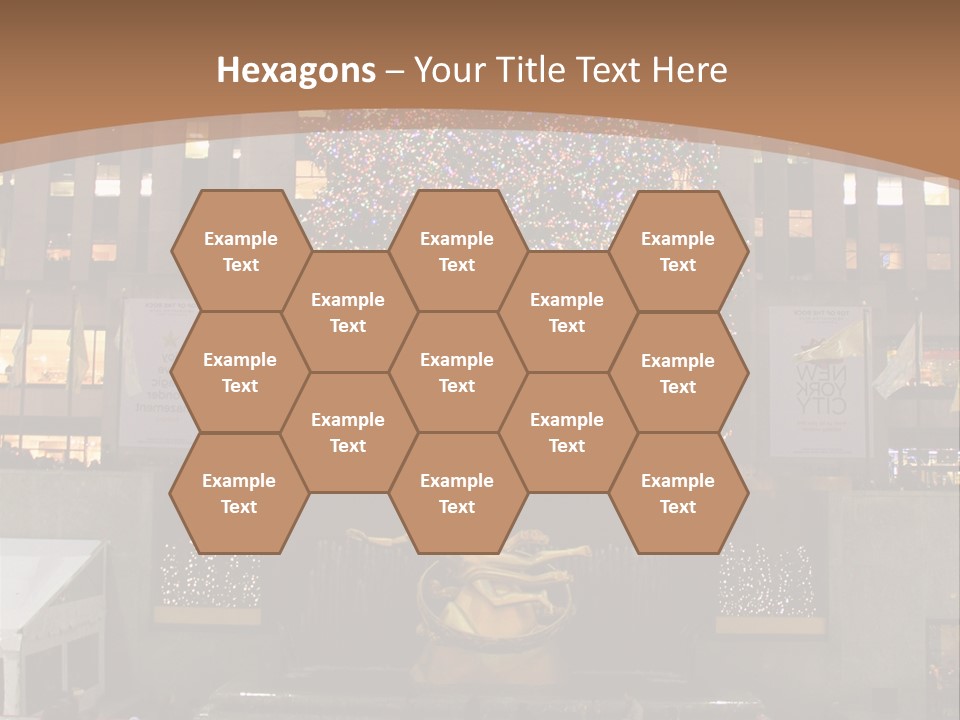 Nyc People Rockefeller Center PowerPoint Template