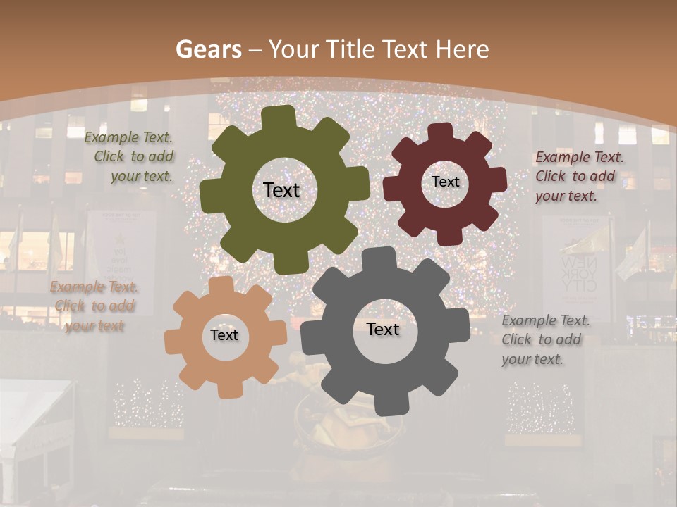 Nyc People Rockefeller Center PowerPoint Template