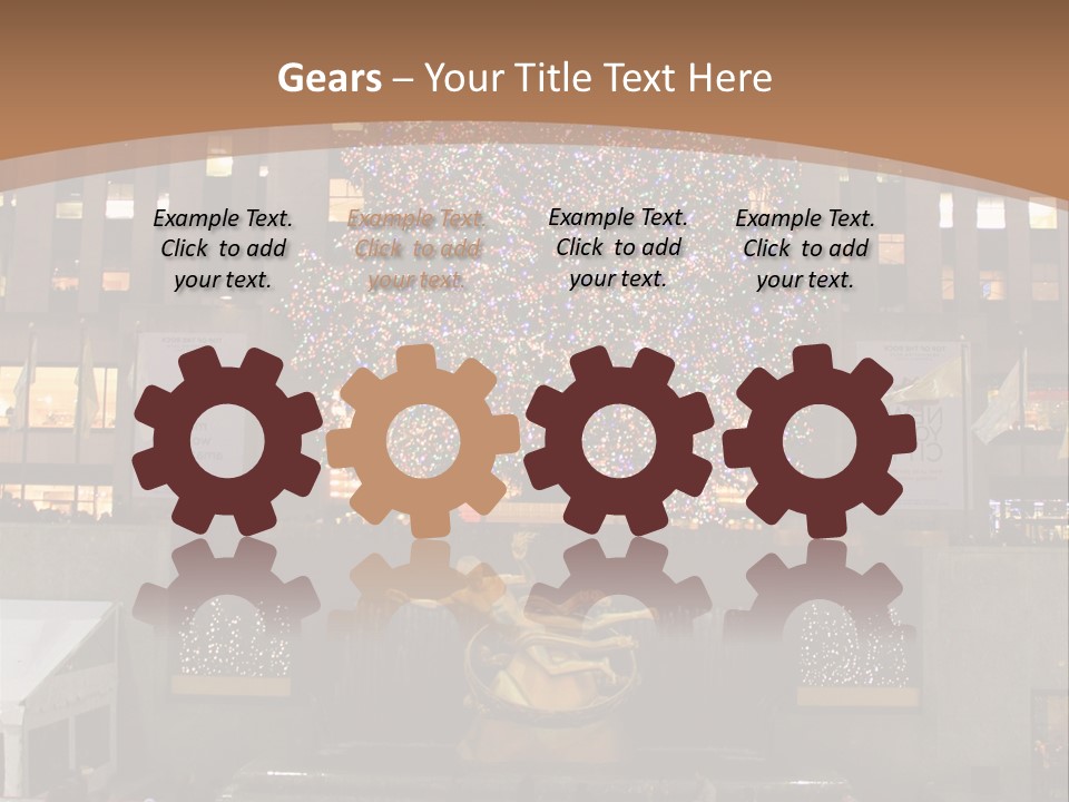 Nyc People Rockefeller Center PowerPoint Template