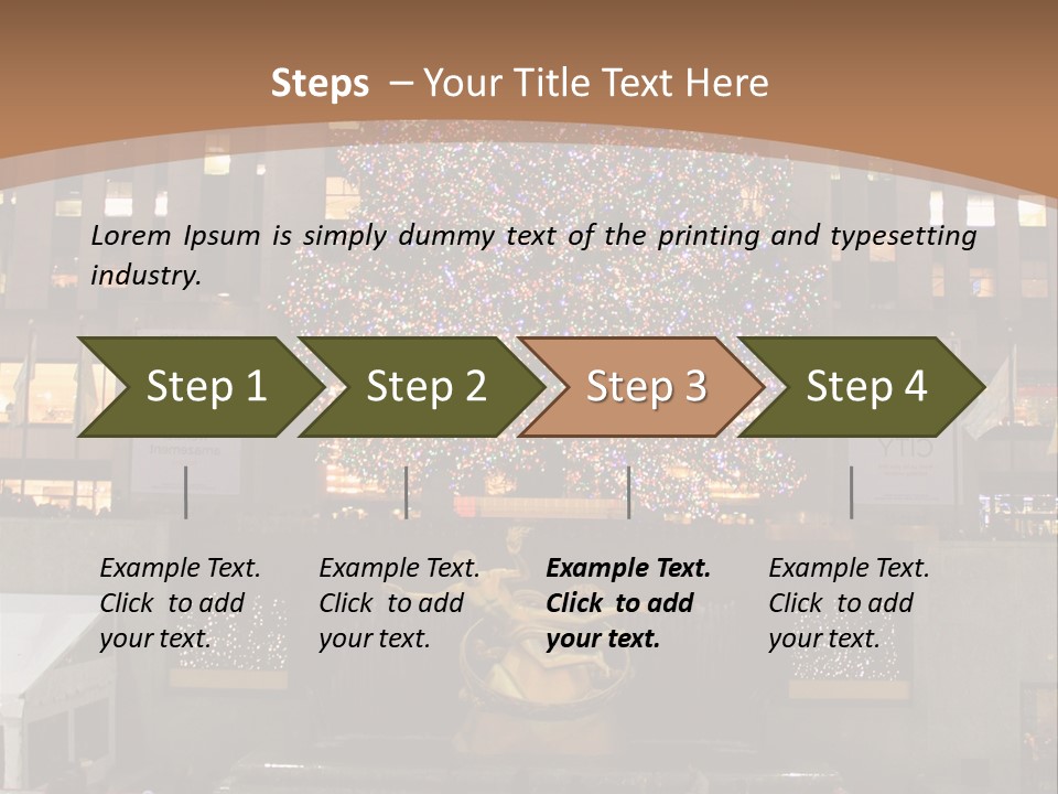 Nyc People Rockefeller Center PowerPoint Template