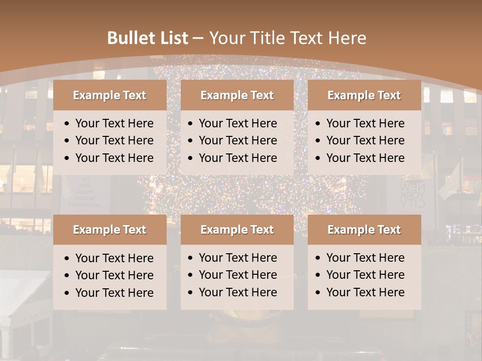 Nyc People Rockefeller Center PowerPoint Template